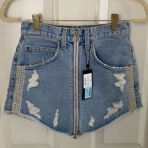 Carmar denim jean skirt
